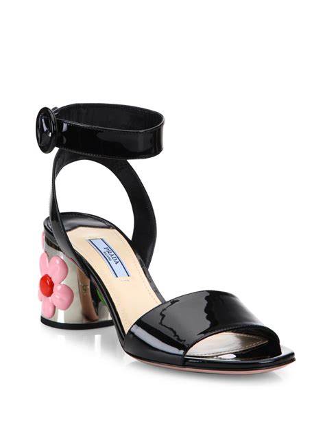 prada flower buckle sandal|Prada platform heels.